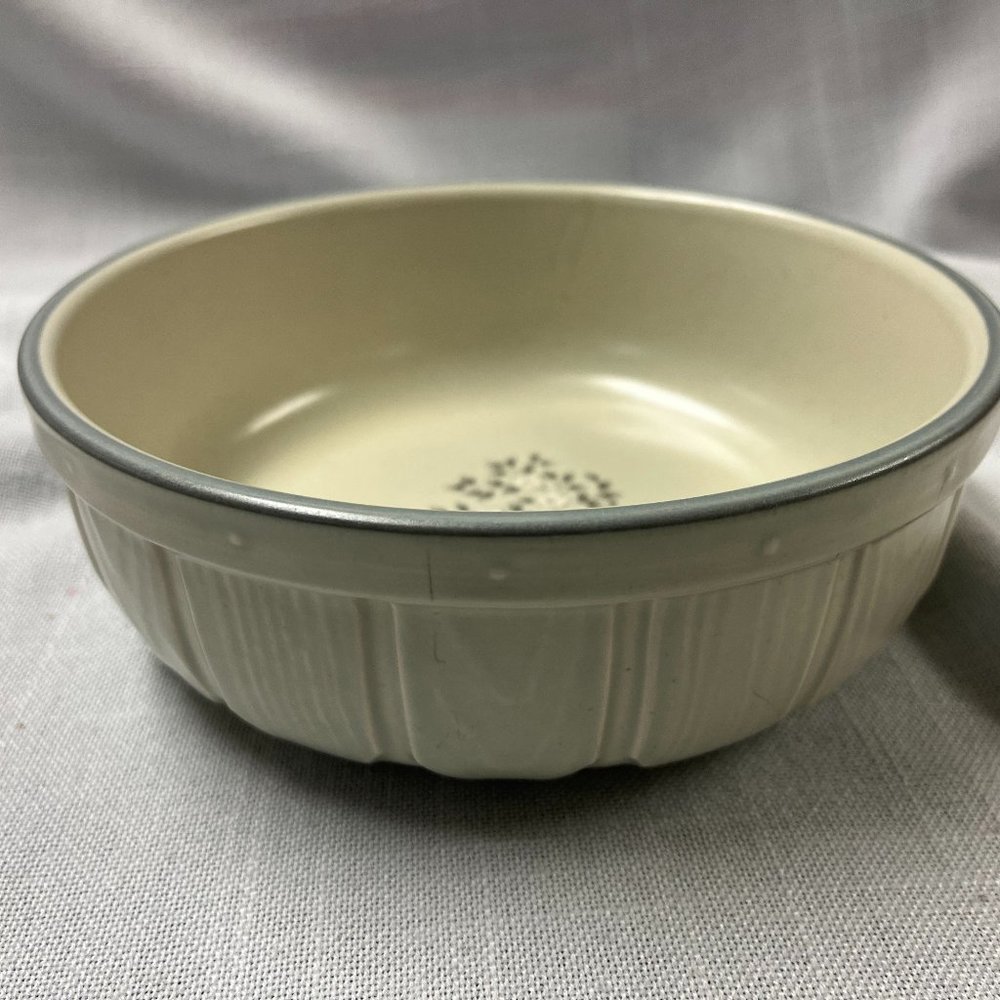 Pfaltzgraff Heirloom Serving Bowl, Wood Barrel look, wood basket look 7 1/4"